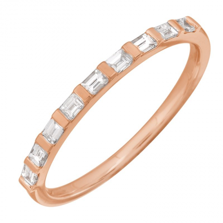 14K Gold Half-Set Diamond Ring (Yellow, White, or Rose Gold)