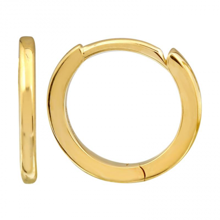 14k Gold Eternity Mini Round Huggie Earrings