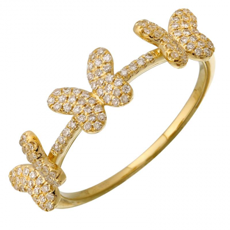 14K Gold Diamond Ring (Yellow, White, & Rose Gold)