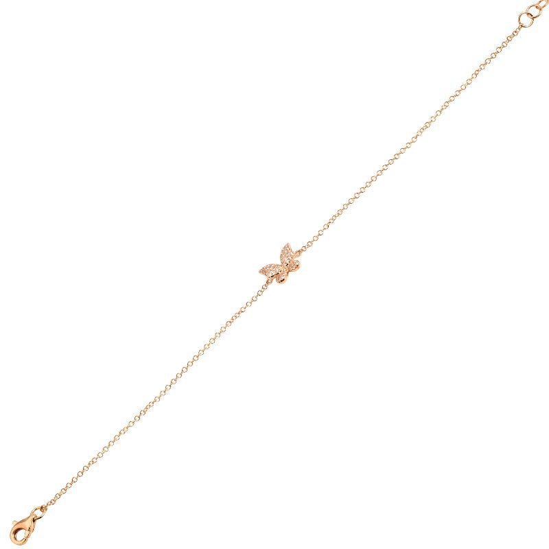 Butterfly Diamond Chain Bracelet - Euro Time & Jewels