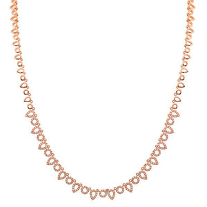 Open Teardrop Diamond Necklace - Euro Time & Jewels
