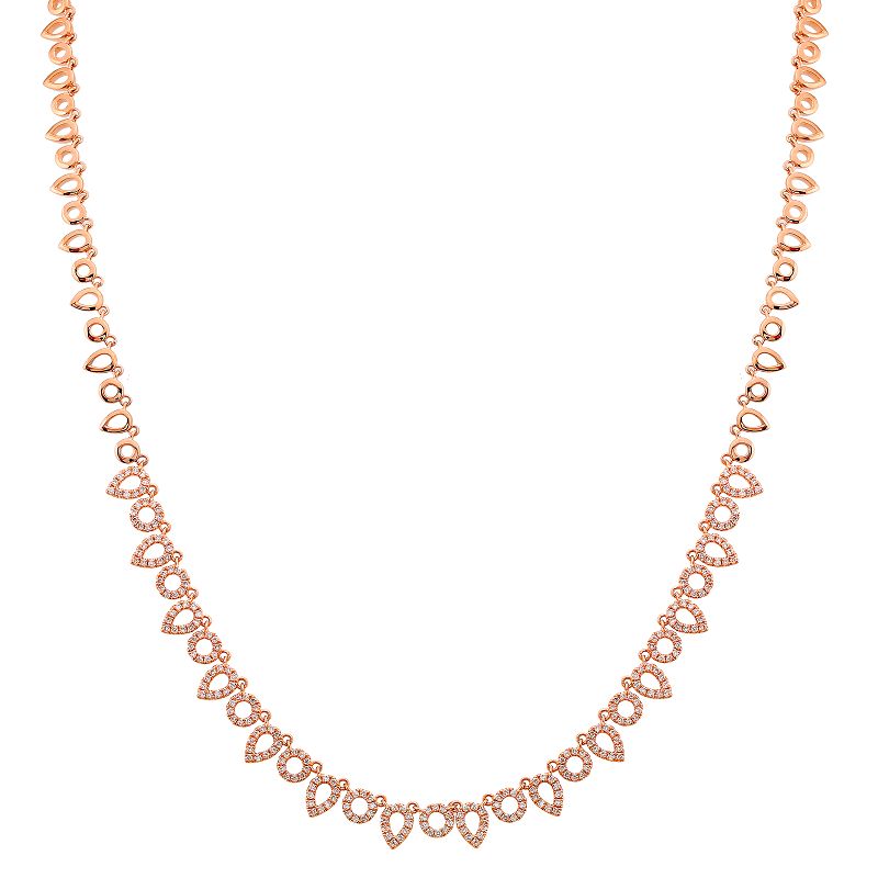 Open Teardrop Diamond Necklace - Euro Time & Jewels