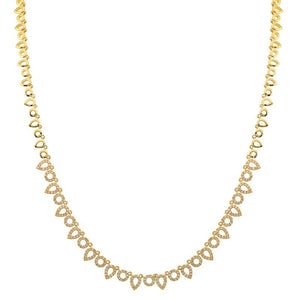 Open Teardrop Diamond Necklace - Euro Time & Jewels