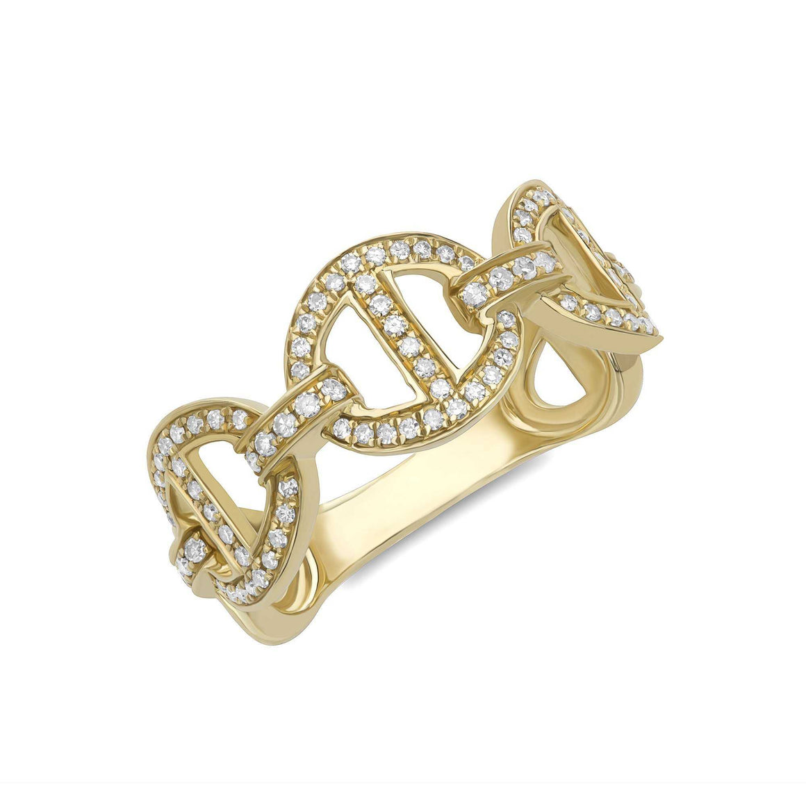 14K YELLOW GOLD, DIAMOND, ROUNDED, RING - Euro Time & Jewels