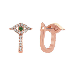 Evil Eye Diamond Huggie - Euro Time & Jewels