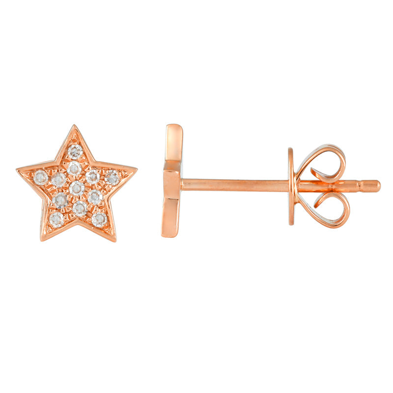 Mini Star Stud Diamond Earrings - Euro Time & Jewels
