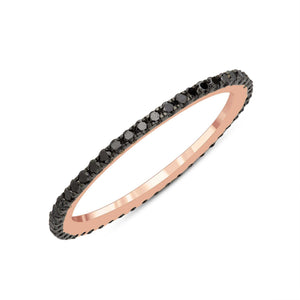Black Diamond Stacking Ring
