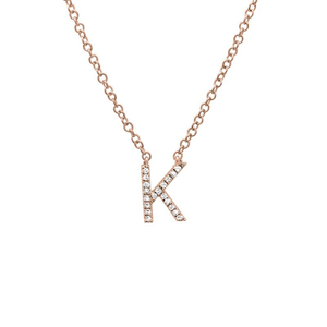 Small Initial Necklace - Euro Time & Jewels